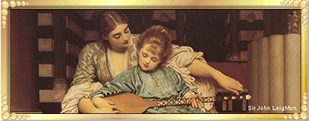 Lord Frederic Leighton: Detalle de "The Music Lesson" - 1877
