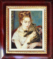 Pierre Auguste Renoir: "Mujer con un gato"