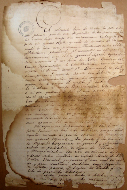 Carta de
          Rivera a Ram�rez P.1